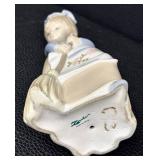 Zaphir Spain Porcelain Girl with Broom and Flower Apron Figurine