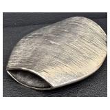 Set of 2 Crate and Barrel Silver Vases, 16 Inch and 11 Inch