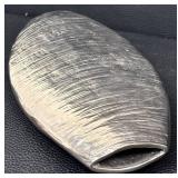 Set of 2 Crate and Barrel Silver Vases, 16 Inch and 11 Inch