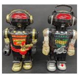Lot of 2 Vintage Toy Robots - Strobot and Robotron RT-2