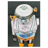 KO Fighter Bot 12-Inch Tin Wind-Up Robot with Box - Missing Key