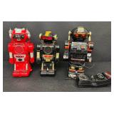 Lot of 3 Vintage Toy Robots including Vintage Talk-A-Tron with Controller