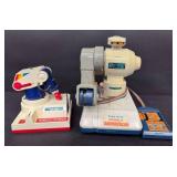 Vintage Radio Shack Armatron Mobile Robot and Robotic Banker Coin Bank Set