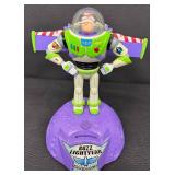 Buzz Lightyear 11-Inch Figure on Coin Bank Moon Base by Thinkway Toys