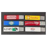 Six Vintage Advertising Box Cutters