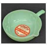 Two Vintage Fire King Jadeite Single Spout Skillet Bowls