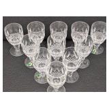Set of 11 Waterford Colleen Claret Glasses