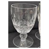 Set of 7 Waterford Colleen Crystal Goblets