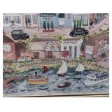 Wayzata Print by Charlotte S. - Framed Artwork, Minnesota Town Scene Wall Art Print