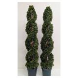 Topiary Trees - Pair of 5ft Artificial with 9.5 in Pots