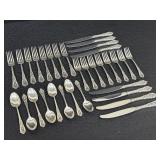 Wallace Rose Point Sterling Silver Flatware Set - Vintage