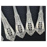 Vintage Wallace Rose Point Sterling Silver Teaspoons - 8-Piece Vintage Set