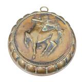 Sagittarius Copper Embossed Tin Medallion - Wall Plaque, Vintage