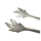 Vintage Sterling Sugar Tongs - Leaf Motif Vintage