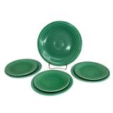 Vintage Fiesta Plates - Genuine Homer Laughlin HLC USA - 3 Dinner Plates, 4 Salad Plates, 5 Bread Plates