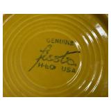 Vintage Fiesta Homer Laughlin Genuine Fiesta USA Vintage Yellow Dinnerware Set - 7 Dinner Plates