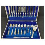 Vintage Silver-Plate 1847 ROGERS Flatware Set - 76-Piece in Case