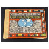 Vintage Partial Stamp Collection - Wide World Stamp Book Album