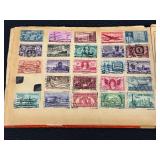 Vintage Partial Stamp Collection - Wide World Stamp Book Album