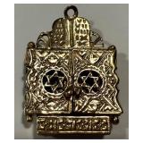 Torah Charm - Vintage 14K Gold Two-Door Open-Display