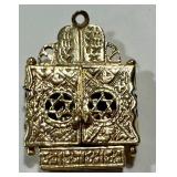 Torah Charm - Vintage 14K Gold Two-Door Open-Display