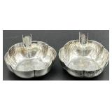 Pair of Vintage Sterling Silver Ashtrays