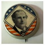 Antique Whitehead & Hoag Co. William Jennings Bryan Presidential Campaign Pinback