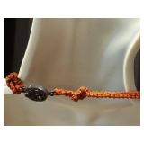Vintage Beaded Necklace - Carnelian, Tiger