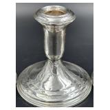 Vintage Sterling Silver Weighted Candlesticks Set of 3 and Sterling Silver Weighted Creamer