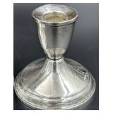 Vintage Sterling Silver Weighted Candlesticks Set of 3 and Sterling Silver Weighted Creamer