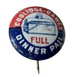 Antique Coolidge-Davis Full Dinner Pail Campaign Pin-Back / Button