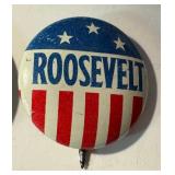 Vintage Green Duck Co. Roosevelt Campaign Pinbacks Pair