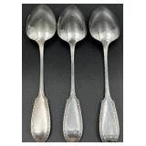 Three Vintage Sterling Silver Spoons - Monogram MCR