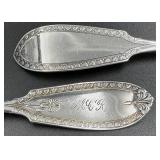 Three Vintage Sterling Silver Spoons - Monogram MCR