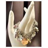 Vintage Sterling Silver Charm Bracelet