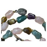 Vintage Beaded Necklace - Vintage Amethyst, Tiger