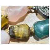 Vintage Beaded Necklace - Vintage Amethyst, Tiger