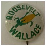 Vintage Roosevelt-Wallace Campaign Button - Vintage Political Memorabilia
