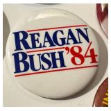 Vintage Reagan-Bush Presidential Campaign Pins - Vintage 1980s