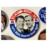 Vintage Reagan-Bush Presidential Campaign Pins - Vintage 1980s