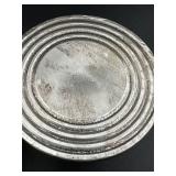 Vintage Sterling Silver Weighted Footed Candy Bowl & 3 Candlesticks