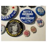 Set of 11 Assorted Vintage Political Pin Backs / Buttons