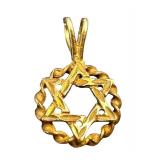 14k Gold Star of David Pendant