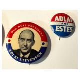 Dwight D. Eisenhower & Adlai Stevenson Presidential Campaign Pins