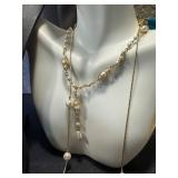 Vintage Costume Jewelry Assortment - Pearl Necklaces, Crystal Beads & Rhinestone Bracelets