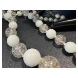 Vintage Costume Jewelry Assortment - Pearl Necklaces, Crystal Beads & Rhinestone Bracelets