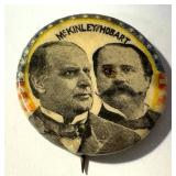 Antique McKinley & Hobart Campaign Pin Back