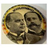 Antique McKinley & Hobart Campaign Pin Back