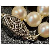 Vintage Pearl Necklace - 14K Clasp, 14-Inch Length