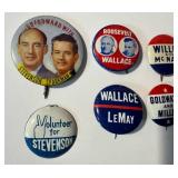 Assorted Vintage Campaign Pinbacks Buttons